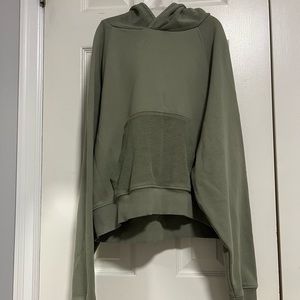 Green Cropped Aerie Hoodie Size Small